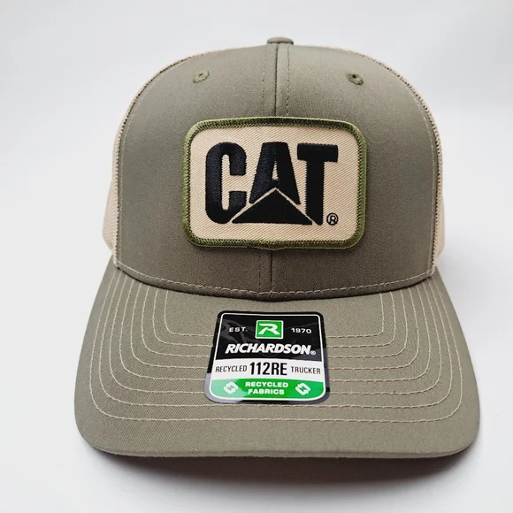 CAT Richardson 112 Trucker Mesh Snapback Hat Cap Loden Embroider… - Picture 1 of 4